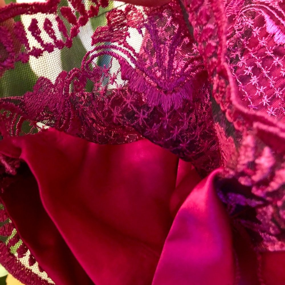 Escada Fuscia Embroidered Silk Dress - Picture 8 of 8